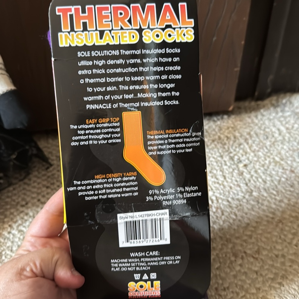 Brand new womensThermal Insulated Socks - Gray and Purple - Picture 4 of 4